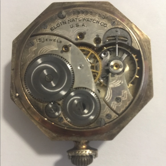 1927 Art Deco Octagonal Pocket Watch - Picture 4 of 5